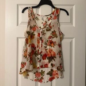 Women’s / Juniors Floral Sleeveless Top - Multicolor Size Medium